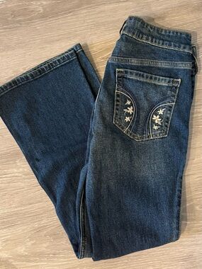 Hollister Embroidered Pocket Dark Wash Jeans